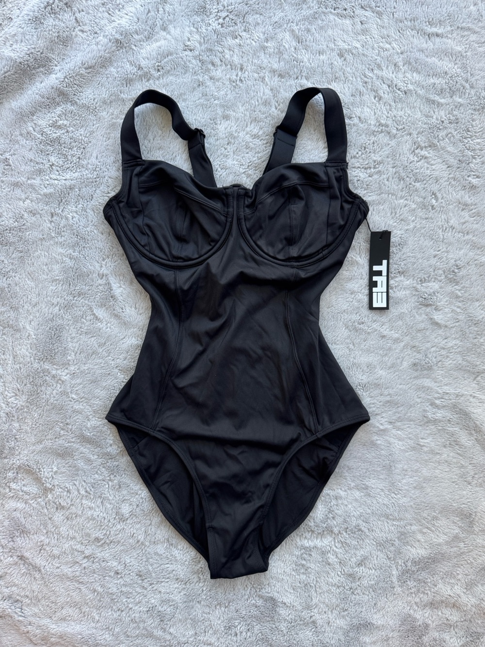 TA3 Lifty Snatched Waist Corset Swimsuit Black Small Regular Long